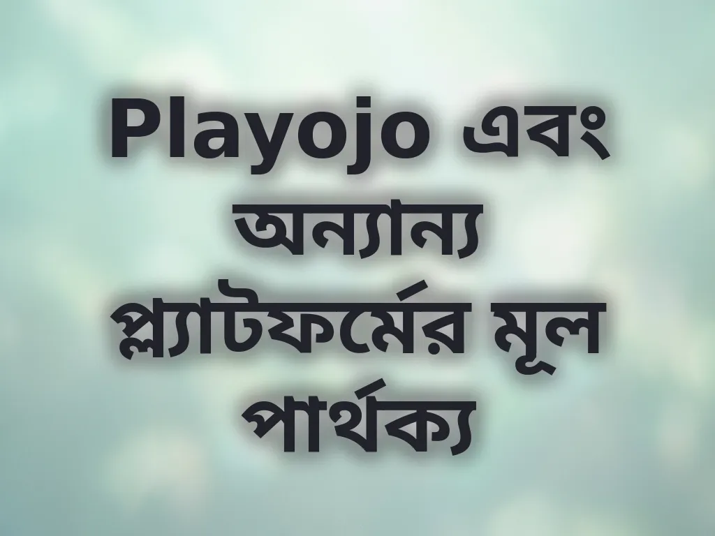 Playojo এবং অন্যান্য প্ল্যাটফর্মের মূল পার্থক্য
